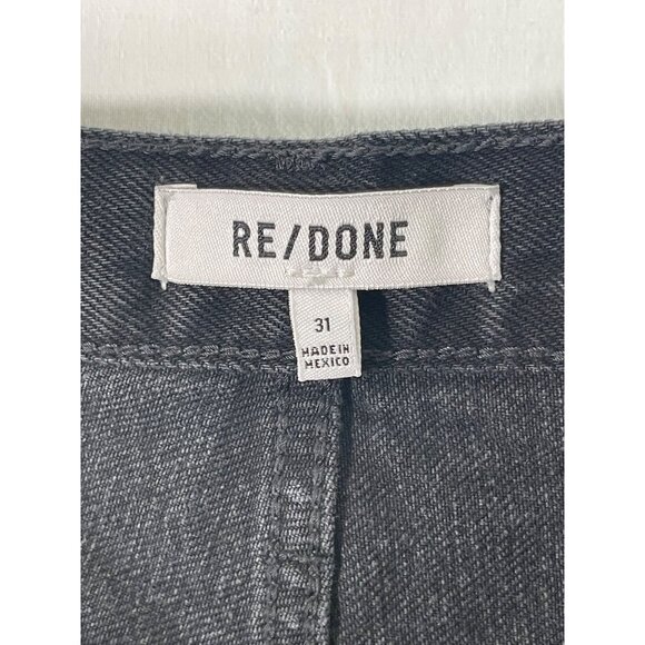 RE / DONE Jeans 70's High Rise Denim Shorts in Broken Black - Picture 5 of 8